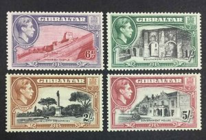 MOMEN: GIBRALTAR SG #126/129a P13.5 MINT OG H £303 LOT #64192