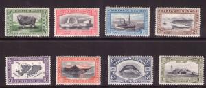 FALKLAND ISLANDS CENTENARY 1933 SET to 2/6 lightly hinged.cat.£490.