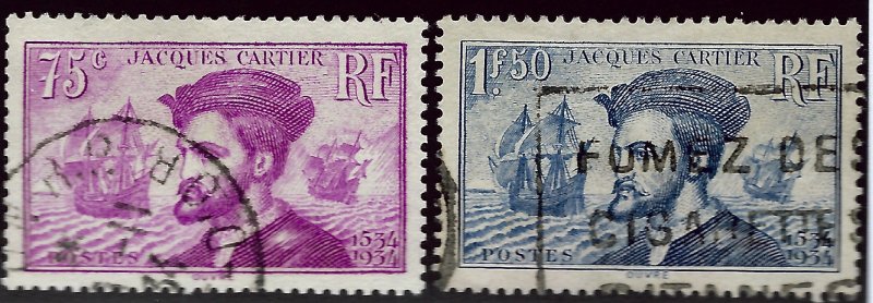 Elusive French SC #296-297 Used VF SCV $6.50...win a Bargain!