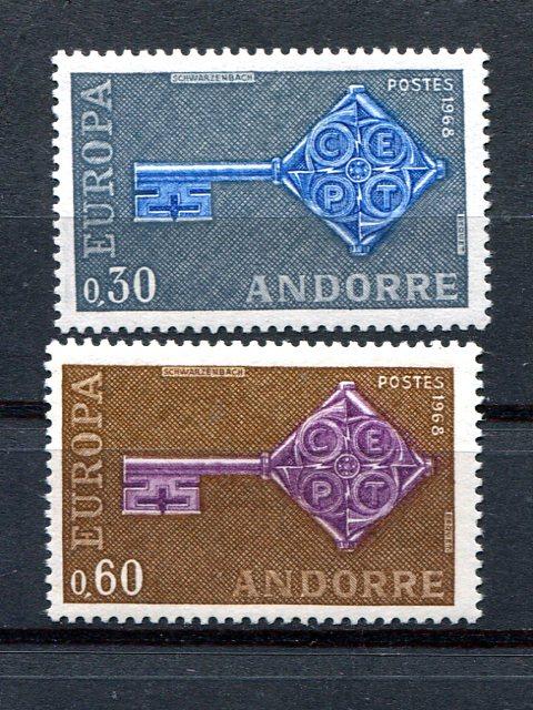 Fr. Andorra  Europa 1968 Mint VF NH