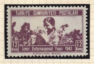 Turkey 1941 Early Issue Fine Mint Hinged 12k. 112181