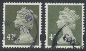 GB   Machin 42p SG Y1715  SC#  MH267A  Used / FU see scans details  phosphors