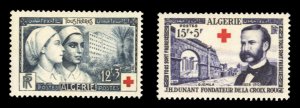 French Colonies, Algeria #B74-75 Cat$14, 1954 Red Cross, set of two, never hi...