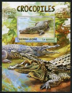 SIERRA LEONE 2017  CROCODILES   SOUVENIR SHEET MINT NH