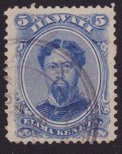 HAWAII 1864-86 5c Sc32 used.................................................2189