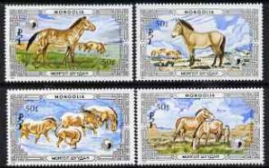 Mongolia 1986 Przewalski\'s Horse perf set of 4 values un...