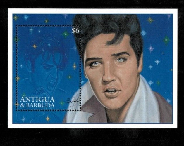 Antigua 1995 - Elvis Presley Music - Souvenir Stamp Sheet - Scott #1958 - MNH