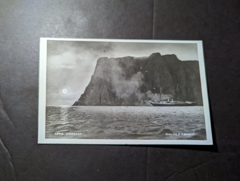 1935 Norway Ship Postcard Cover Nordkapp to Basel Switzerland