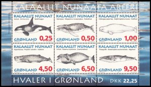 Greenland WHALES 1996 Scott #308a Mint Never Hinged