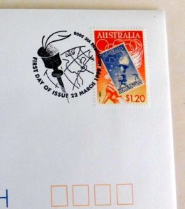 Australia #1733 FDC 1956 Olympic Games, History on back of cover