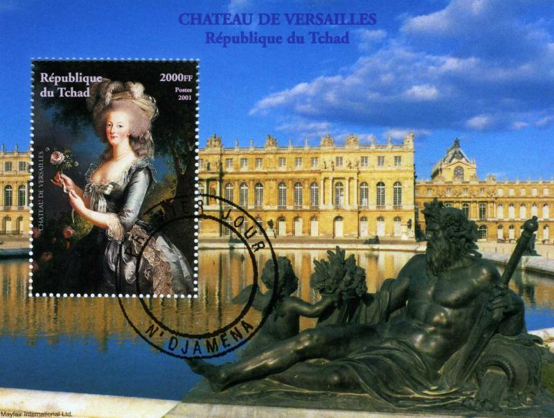 Chad 2001 VERSAILLES MARIE ANTOINETTE s/s Fine used Perforated VF