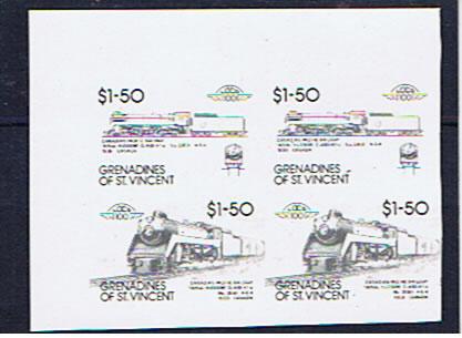 PROGRESSIVE PROOF BLOCK OF FOUR ROYAL HUDSON 