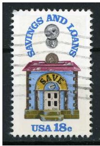 USA 1981 - Scott 1911 used - 18c, Saving & Loans 