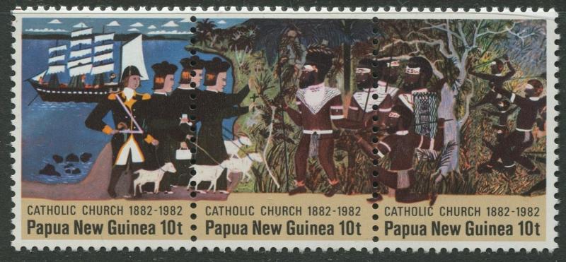 Papua New Guinea- Scott 570 - General Issue -1982 - MNH - Strip of 3 Stamp