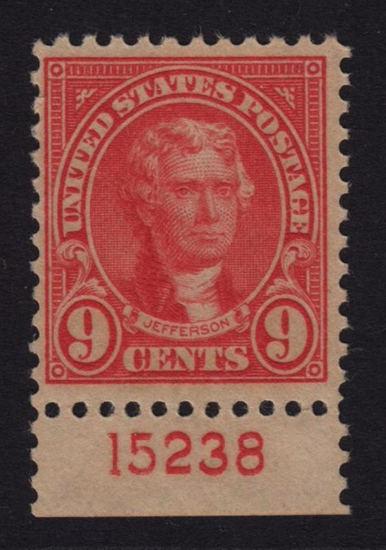 1923 Sc 561 MNH OG FVF plate number single  Hebert CV $95