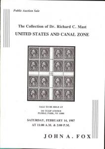 Fox: Sale #   -  The Collection of Dr. Richard C. Mast, F...