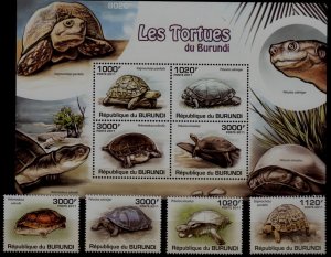 Burundi 897-901 MNH Turtles SCV30