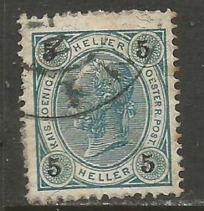 AUSTRIA 73a VFU WITH VARNISH W055-1