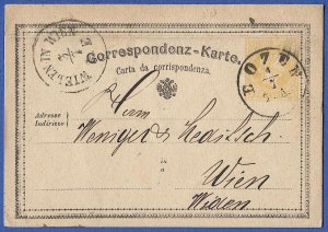 AUSTRIA 1871 2kr postal card, H&G 10 Mi P10 BOZEN postmark/cancel VF