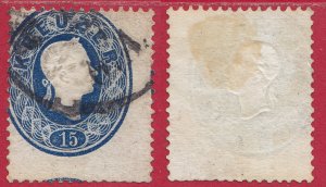 Austria - 1860 - Scott #16 - used - off-centered