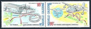 New Caledonia C288-C289a, MNH. French airlines in the South Pacific, 1997.