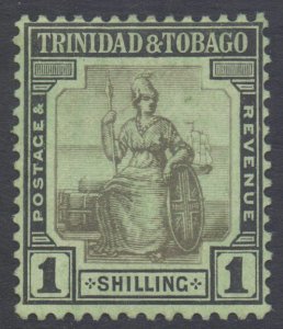 Trinidad Tobago Scott 7 - SG154, 1913 Britannia 1/- MH*