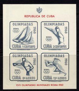 Cuba #C213a mint souvenir sheet, Olympics