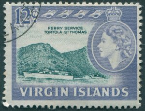 British Virgin Islands 1964 12c deep bluish green & deep violet-blue SG186 used