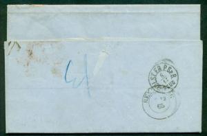 FINLAND 1865, Folded Letter BJORNBORG via St. Petersburg w/AUS RUSSLAND RR pmk