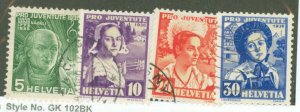 Switzerland #B81-B84 Used Single (Complete Set)