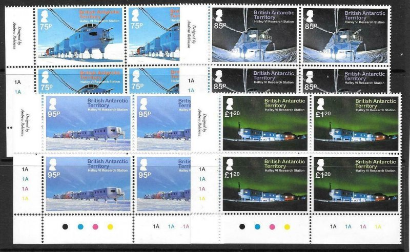 BRITISH ANTARCTIC TERR. SG630/3 2013 HALLEY RESEARCH STATION  IN BLOCKS OF 4 MNH