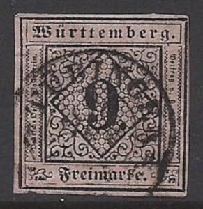 Wurttemberg - SC# 5 VF Another Beauty CV $37.50