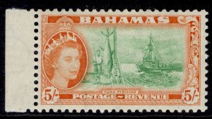 BAHAMAS QEII SG214, 5s bright emerald & orange, NH MINT. Cat £23.