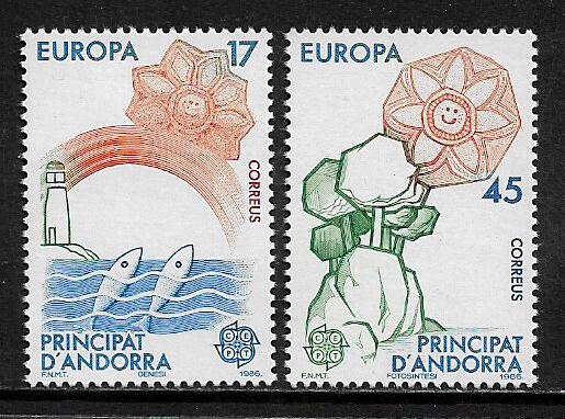 Andorra, Spanish #173-4 MNH Set - 1986 Europa