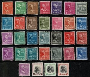USA #803-34 MH complete Presidents