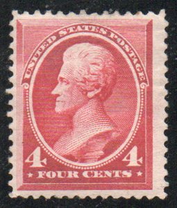 USA #215 F-VF OG H, thin, pretty color! Retails $180