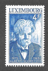 Luxembourg Scott 564 MNHOG - 1975 Albert Schweitzer Issue - SCV $0.70