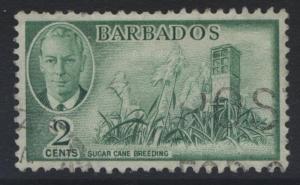 Barbados - Scott 217 - KGVI -1950 - VFU - Definitive - 2c - Emerald