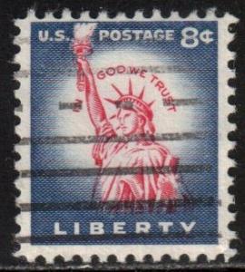 US Scott 1042, 1954 Liberty Issue 8c used