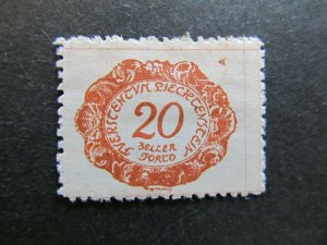 A4P26F68 Liechtenstein Postage Due Stamp 1920 20h mh*