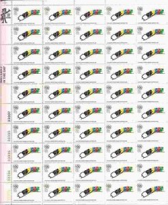 US Stamp - 1972 Winter Olympics Bobsled - 50 Stamp Sheet #1461