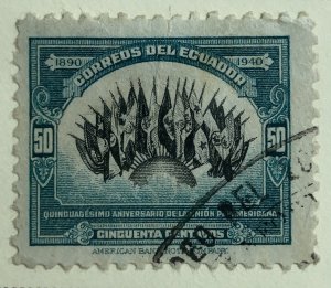 AlexStamps ECUADOR #396 VF Used 