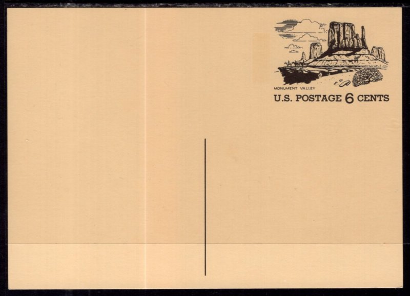 US UX62 Monument Valley Postal Stationary Postal Card Unused