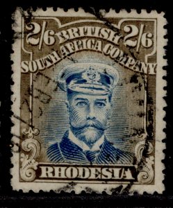 RHODESIA GV SG236ab, 2s 6d deep blue & brown-olive, FINE USED. Cat £175.