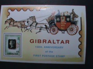 GIBRALTAR-1990-SC#573 REMEMBER ALWAYS-QUEEN ELIZABETH II MNH S/S VERY FINE