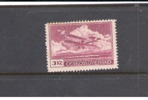 Czechoslovakia C13 MNH 3k 1930 No Hill at Left VARITEY Airmail Issue Very Fine 
