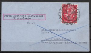 German Empire: 1944 German Service Mail Cover Netherlands - Amsterdam