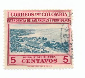 Colombia 1956 Scott 650 used - 5c, San Andres harbor