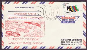 C85 Concorde cacheted first flight cover