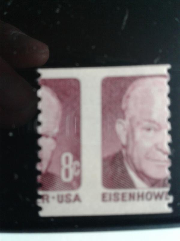 SCOTT # 1402 EFO COIL MIS-PERFERATION EISENHOWER GEM MINT NEVER HINGED !!